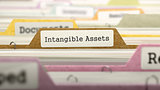 Intangible Assets Concept. Folders in Catalog.