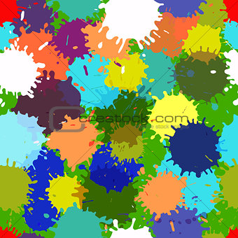 seamless vector colorful blotch pattern