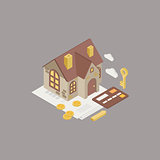 House Mortgage Vector Illustration