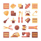 Sewing Icon Set Vector