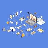 Data Storage and Technology Isometric Vector Illustration