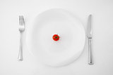 tomato on a plate