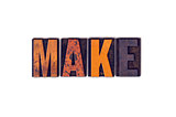 Make Concept Isolated Letterpress Type