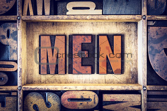 Men Concept Letterpress Type