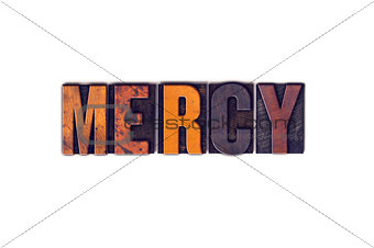 Mercy Concept Isolated Letterpress Type
