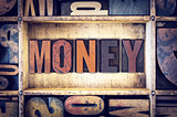 Money Concept Letterpress Type