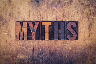 Myths Concept Wooden Letterpress Type