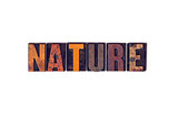 Nature Concept Isolated Letterpress Type