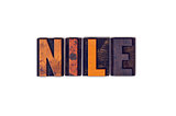 Nile Concept Isolated Letterpress Type