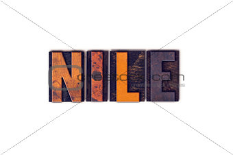 Nile Concept Isolated Letterpress Type