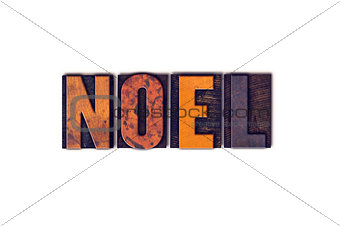 Noel Concept Isolated Letterpress Type
