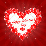 Greeting Card Happy Valentine s Day, hearts,