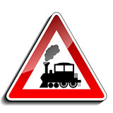A sign warning train