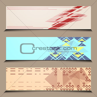 Abstract banner line design