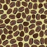 coffee beans seamless background, vector