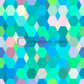 Geometrical ornament colored polygonal pattern