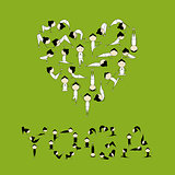 I love yoga! Heart shape for your design