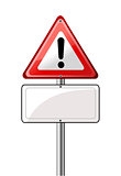 Exclamation road sign