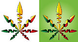 cannabis marijuana leaf symbol vector illustration