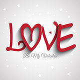Valentine's Day background with the word love