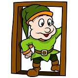 Green Dwarf At The Door