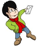 Boy Holding Envelope