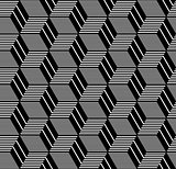 Seamless geometric op art pattern. 