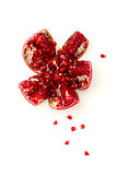 Pomegranate on a white background