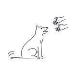 Adopt a dog  line icon