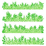 Green leaves border. EPS 10