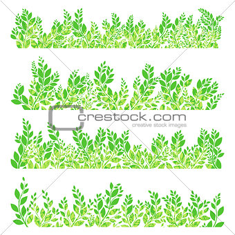 Green leaves border. EPS 10