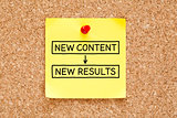 New Content New Results Sticky Note