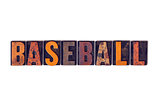 Baseball Concept Isolated Letterpress Type