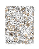 Abstract christmas pattern, sketch for your design