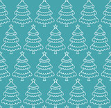 Seamless Christmas tree pattern