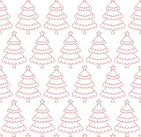 Seamless Christmas tree pattern