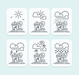Set of Weather Forecast icons