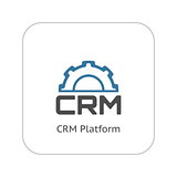 CRM Platform Icon. Flat Design.