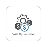 Costs Optimization Icon. Flat Design.