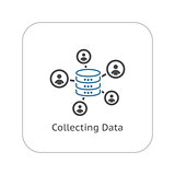 Collecting Data Icon. Flat Design.
