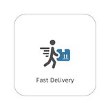 Fast Delivery Icon. Flat Design.