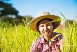 Young Myanmar female farmer