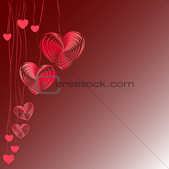 Valentine vector hearts background