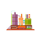 Industrial Factory Buildings Vector Illustration
