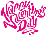 Happy Valentines day. Lettering text