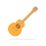 acoustic guitar icon flat style