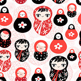 funny pattern with dolls