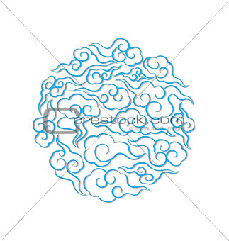 Asian style clouds pattern