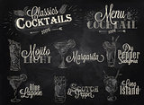 Cocktail menu chalk
