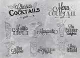 Cocktail menu gray